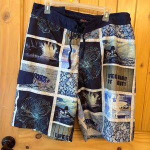 Red Camel Blue and Gray Board Shorts size XL